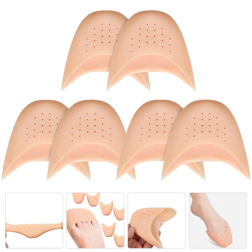 6 Pcs Toe Protector Flexible Protectors Training Front Feet Pointe Shoes Compact Pouch Sebs Wear-resistant Cover