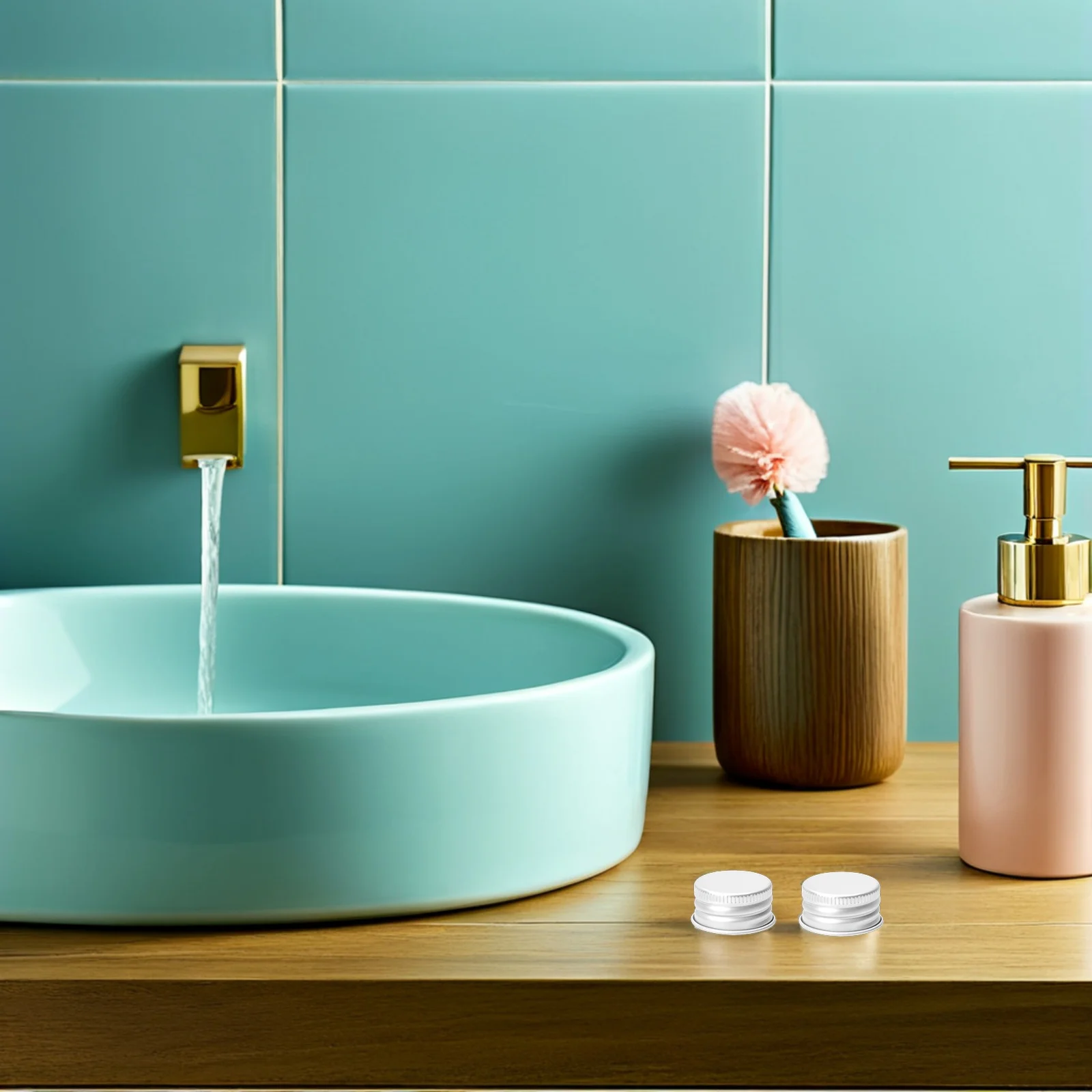 

100Pcs 20Mm Leakproof Jar Lids High Transparency Screw Cover Aluminium Lids for Perfume Toner Cleansers Diverse Storage Needs