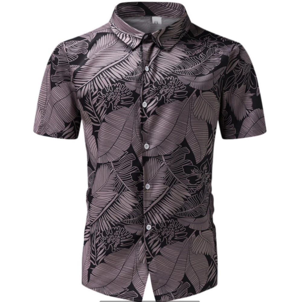 Herren hemd Sommer Casual Fashion Kurzarmhemd für Herren lose atmungsaktive Hawaii hemd Mann lässig Herren bekleidung Top