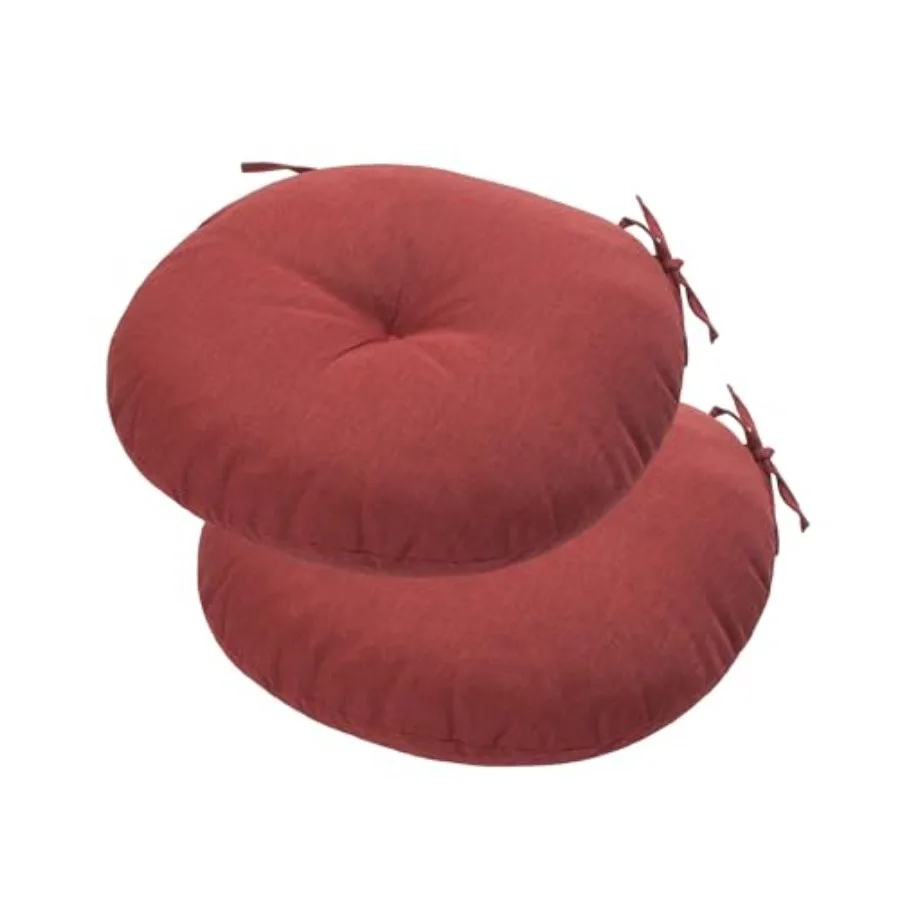 

Bistro Chair Cushions 15 inchSet of 2 Tufted Round Chair Cushions with Ties 15"x15"x4" Water Resistant Round Seat Cushion for B