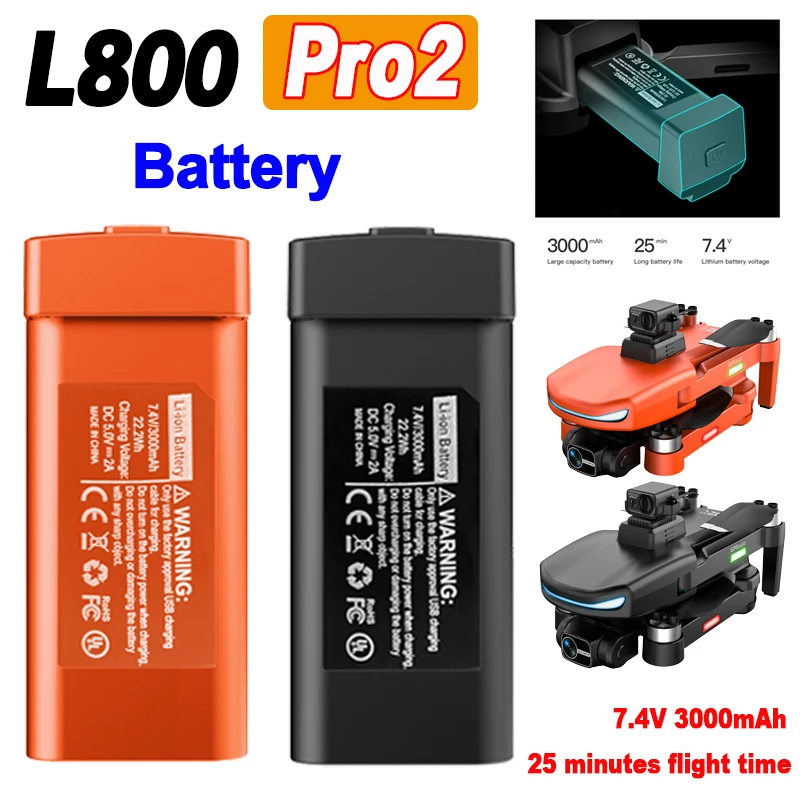 Origianl LYZRC L800 Pro2 Battery 7.4V 3000mAh For L800 Pro2 4K Professional Camera Drone Battery L800 RC Drone Accessories Parts