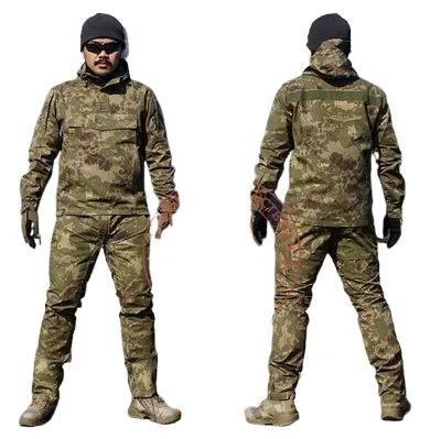 

Hunting Tactical Cargo Pants Uniform Waterproof Camouflage Tactical Hunting Uniform Training Men Clothing Set