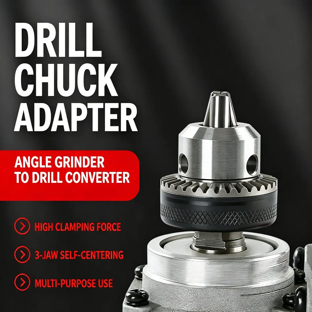LOZLIN M10 Angle Grinder Drill Chuck Adapter Electric Drill Conversion Head 3 Jaw Chuck for 4 Inch 100mm Power Tool Accessories