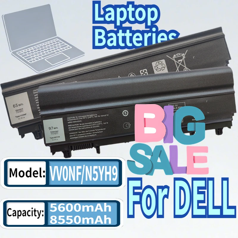 

11.1V VV0NF N5YH9 Laptop Battery For DELL Latitude E5440 E5540 VJXMC 0K8HC 7W6K0 CXF66 0K8HC Real Capacity