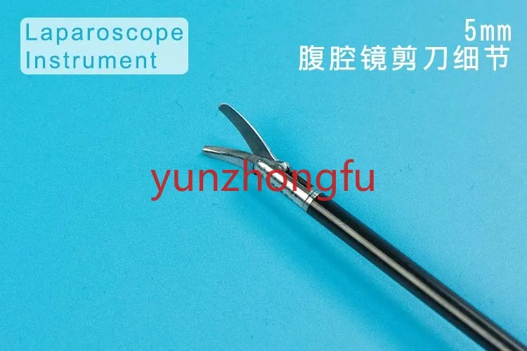 Laparoscope instruments  scissors bending  straight  hook  line  tissue