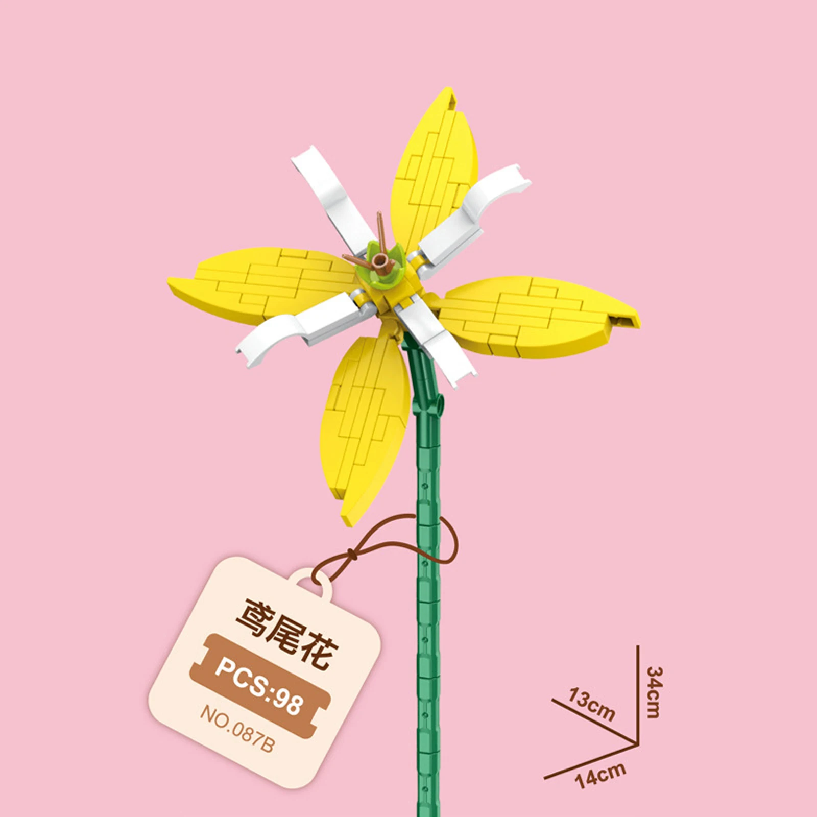 Mooie bouwstenen bloemen roos lavendel lelie simulatie bloem MOC bakstenen woondecoratie Valentijnsdag meisje geschenken 8735 9093