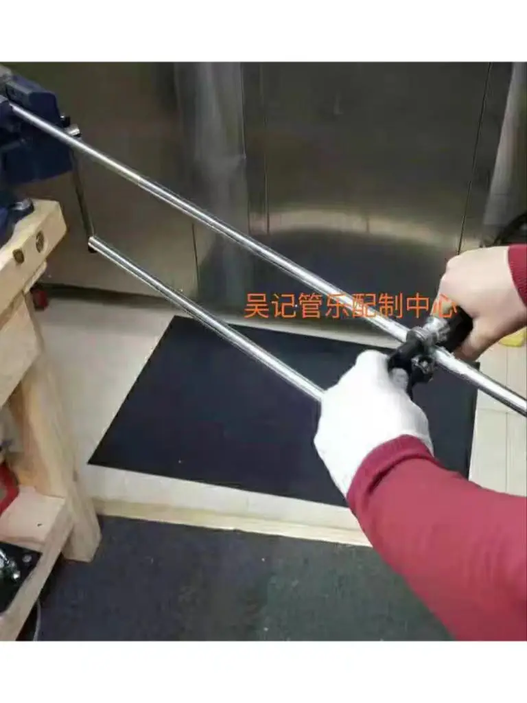 Instrument repair tool, trombone pulling tube double roller straightening tool