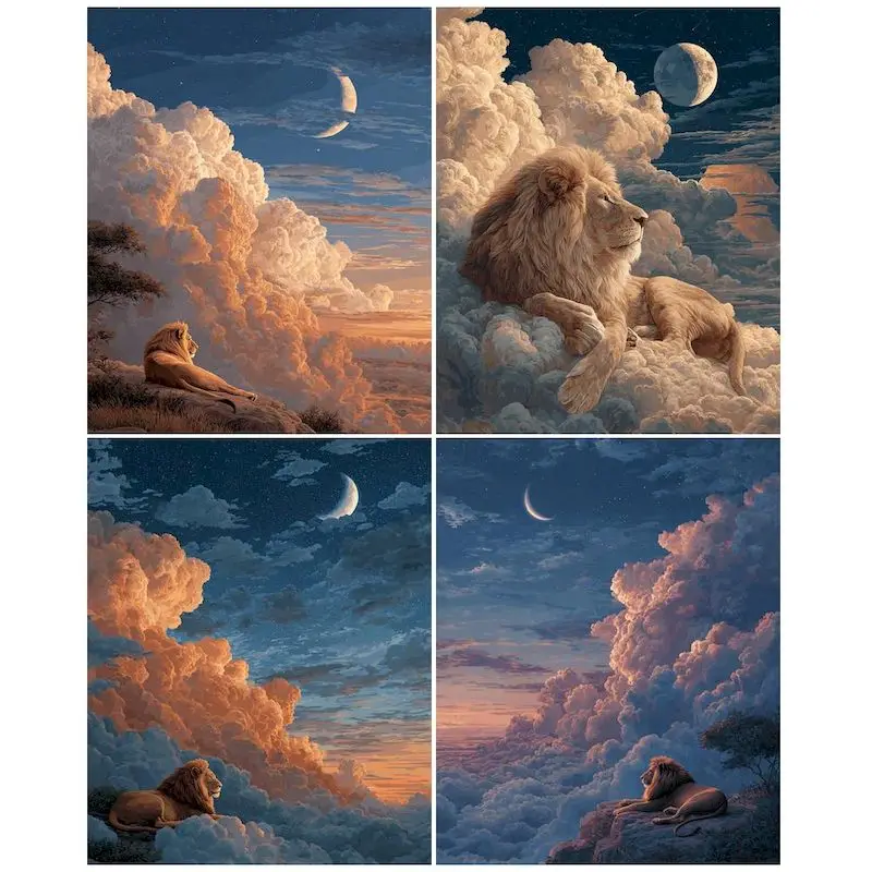 

GATYZTORY 40x50cm Paint By Numbers Lake Forest Gift For Adults Kids Diy Crafts Paint Kit Wall Art Landscape Picture Coloring Fra