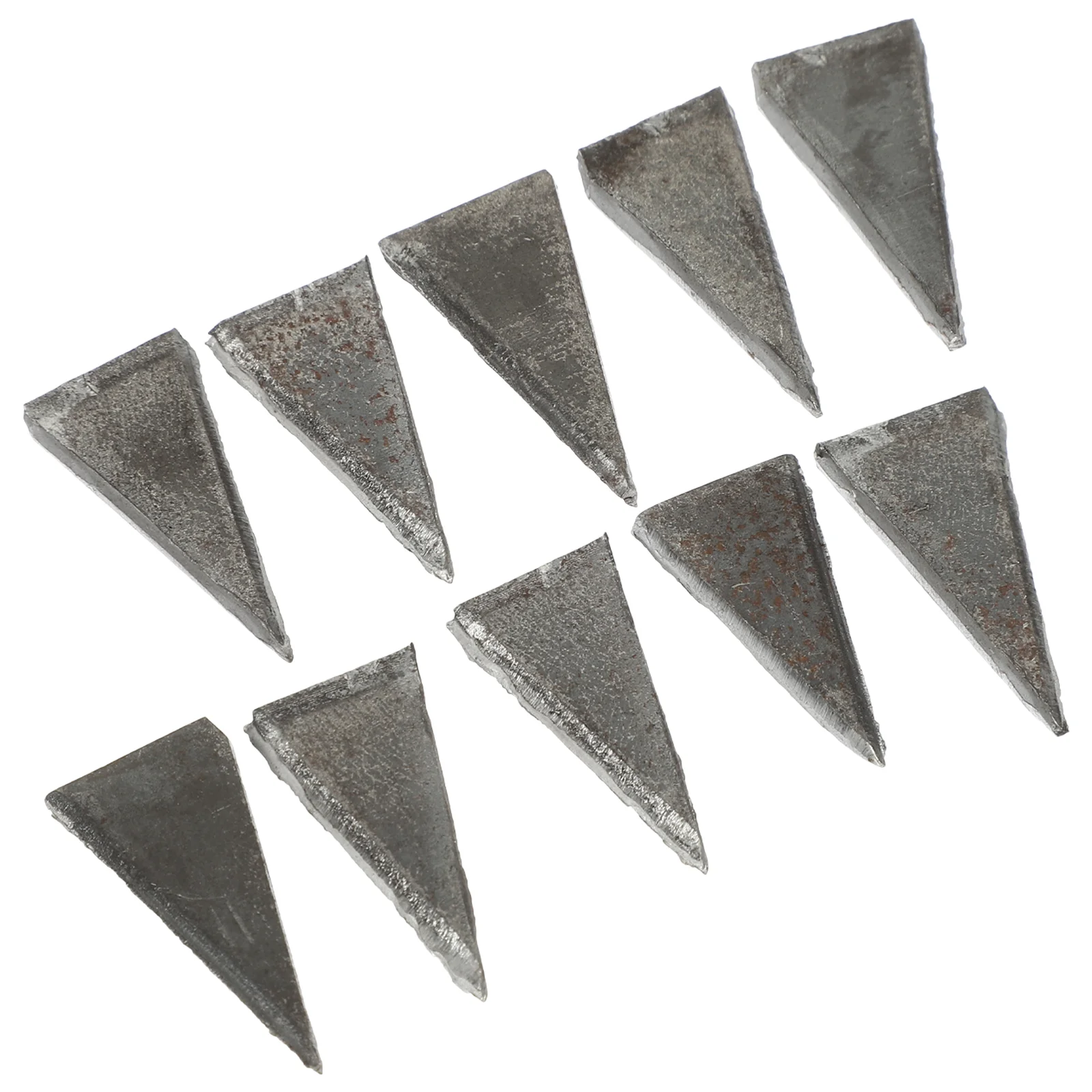 20 Pcs Triangle Wedge Wooden Handle Wedges Carbon Steel Cut down Sturdy Durable