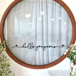 1PC Quote Mirror Decals, Hello Beautiful Decal, Hello Gorgeous Mirror Sticker, You Look Amazing Mirror Decals, Door Greeting Vin