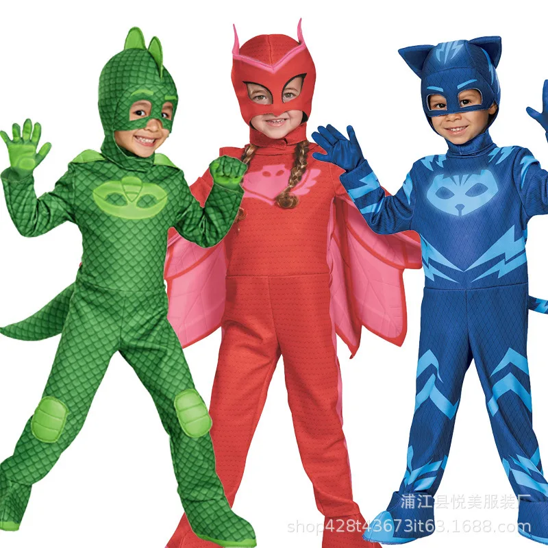 Cosplay Blauer Pyjama für Jungen und Mädchen, Anime-Helden-Kostüm mit Maske, Cosplay-Kleidungsanzug, Halloween-Kostüm, Geburtstagsparty-Geschenk