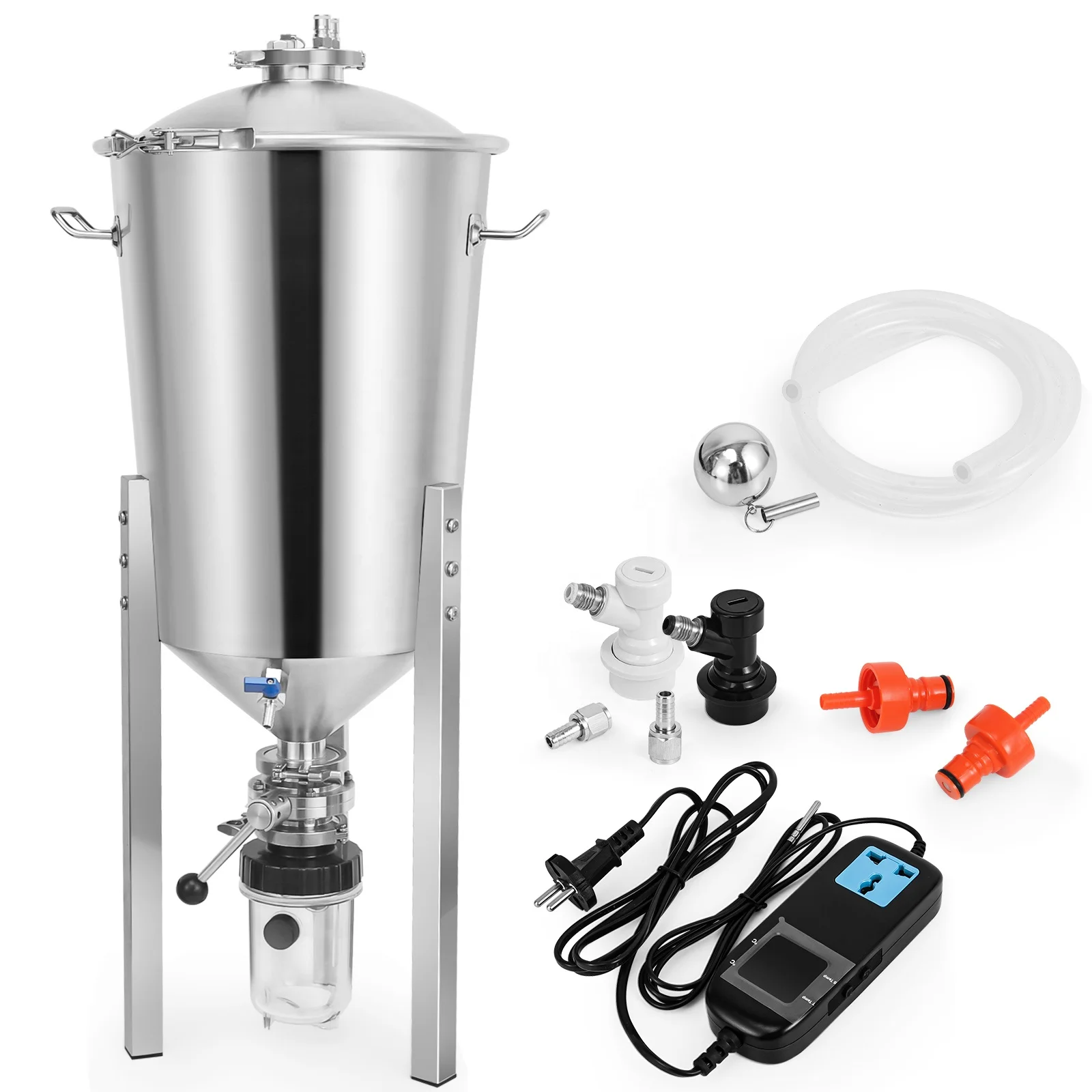 40L 60L Pressurized Fermenter Stainless Steel 304 Concial Fermentation Tank For Beer Brewing Equipments