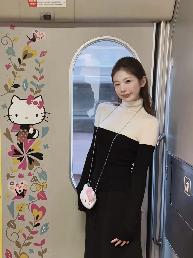 

Winter Knitted Woolen Sweater Sl Color Blo Fi Sc 8 Needle Women's Base Layer Top Vintage Sle Long Sl...