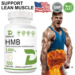 HMB Supplement for Muscle Growth, Retention and Lean Muscle Mass, Energy, for Men, Vegetarian Capsules