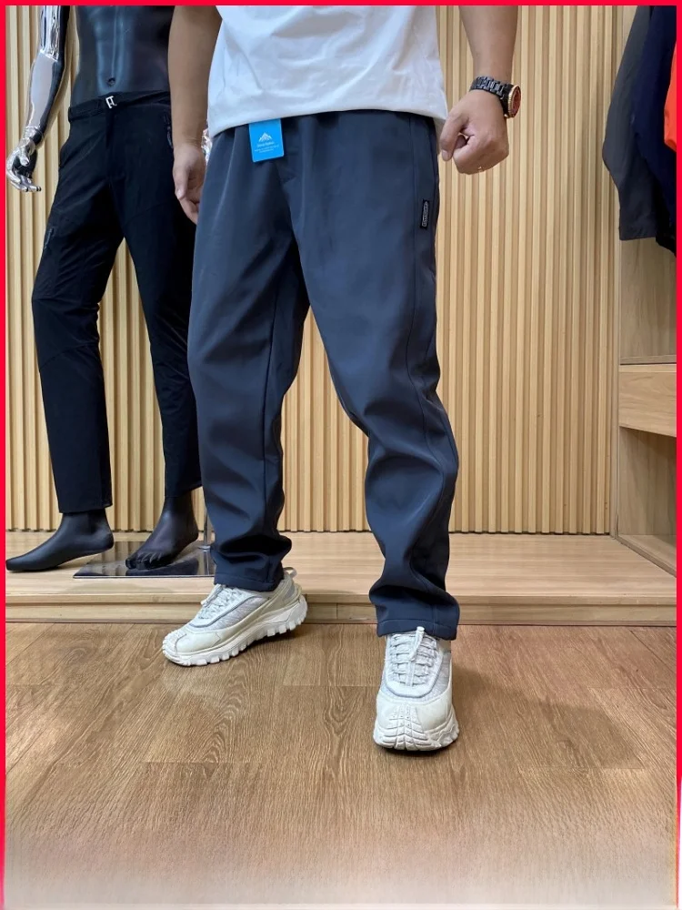 

Мужские уличные спортивные штаны с эластичной резинкой на талии и прямыми штанинами, ветрозащитные, водонепроницаемые, спортивные повседневные брюки на осень...