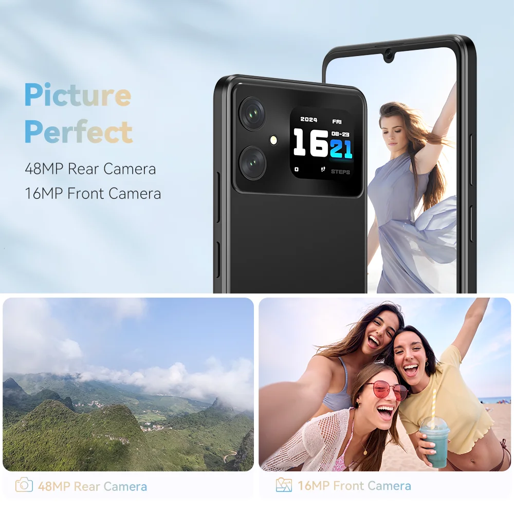 Cubot A20, Smartphone Android 14, 12 Go de RAM (4 Go + 8 Go étendus) + 128 Go de ROM, écran HD+ 90 Hz de 6,745 pouces, batterie 5100 mAh, appareil
