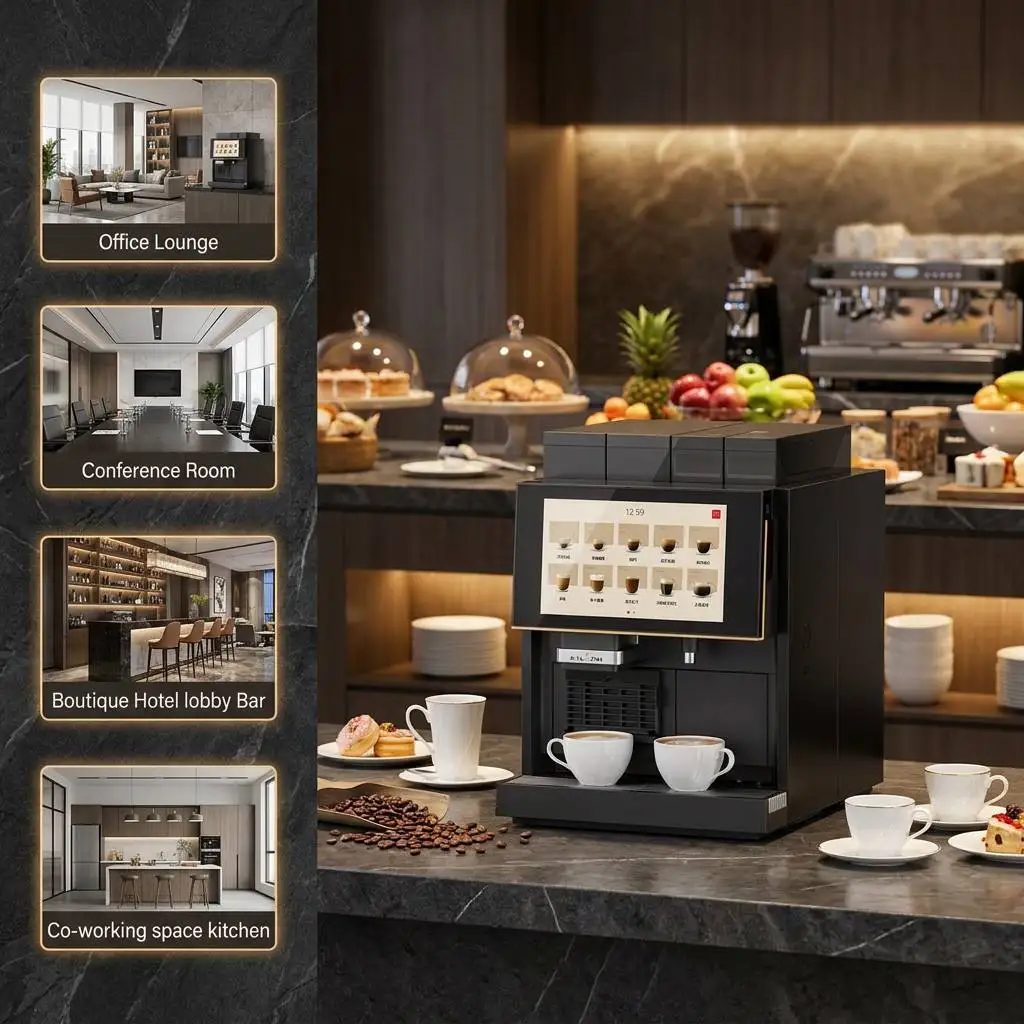 Hotel Business Fully Automatic Intelligent Fast Brewing Programmable Smart One Touch High Capacity Cafetera Expreso