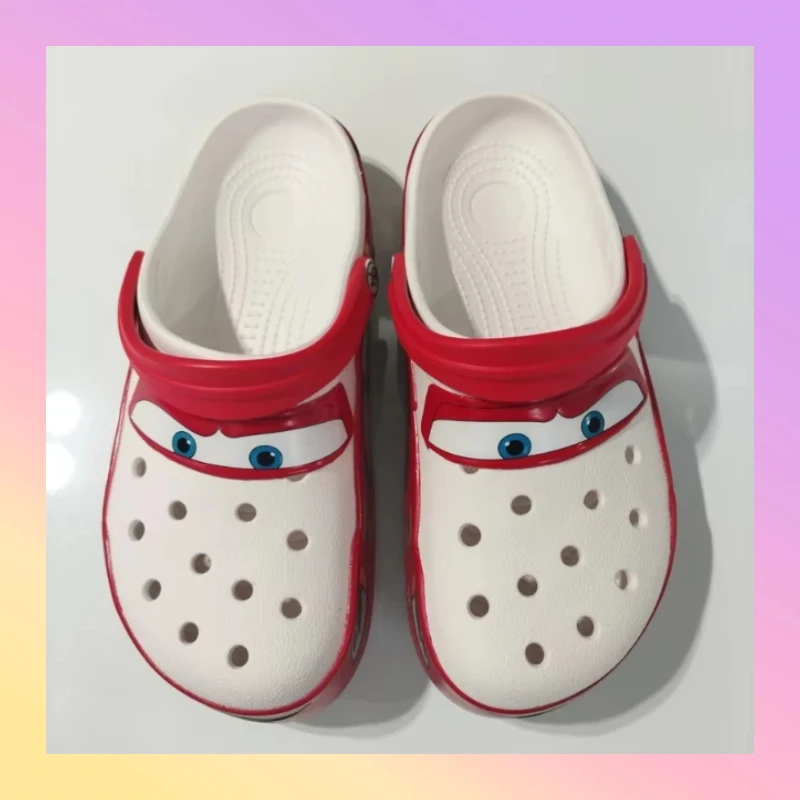 

Белые детские тапочки с рисунком Диснея 95, светящиеся в автомобиле, несветящиеся тапочки для взрослых, дышащие, износостойкие тапочки без логотипа