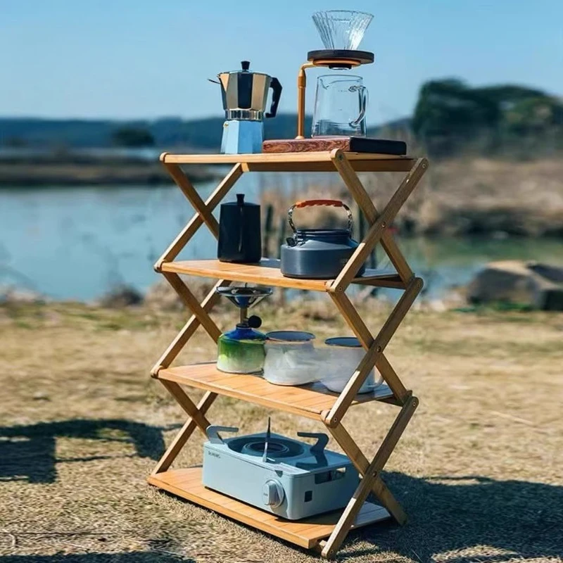 

Outdoor Camping Shelf Retractable Portable Multifunctional Picnic Folding