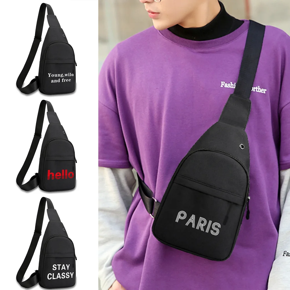 Lightweight Chest Crossbody Backpack, Layered Inner Pocket Design, Organizer Bag for Phone & Earphones for Trips