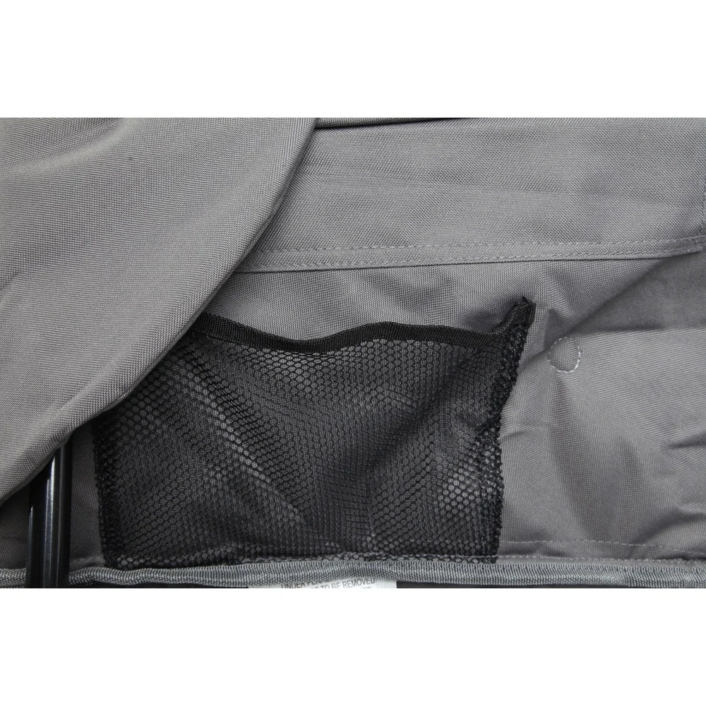 Cadeira dobrável ao ar livre, estrutura de aço resistente, tecido de poliéster confortável com suporte para bebidas, bolsa de transporte leve para acampamento