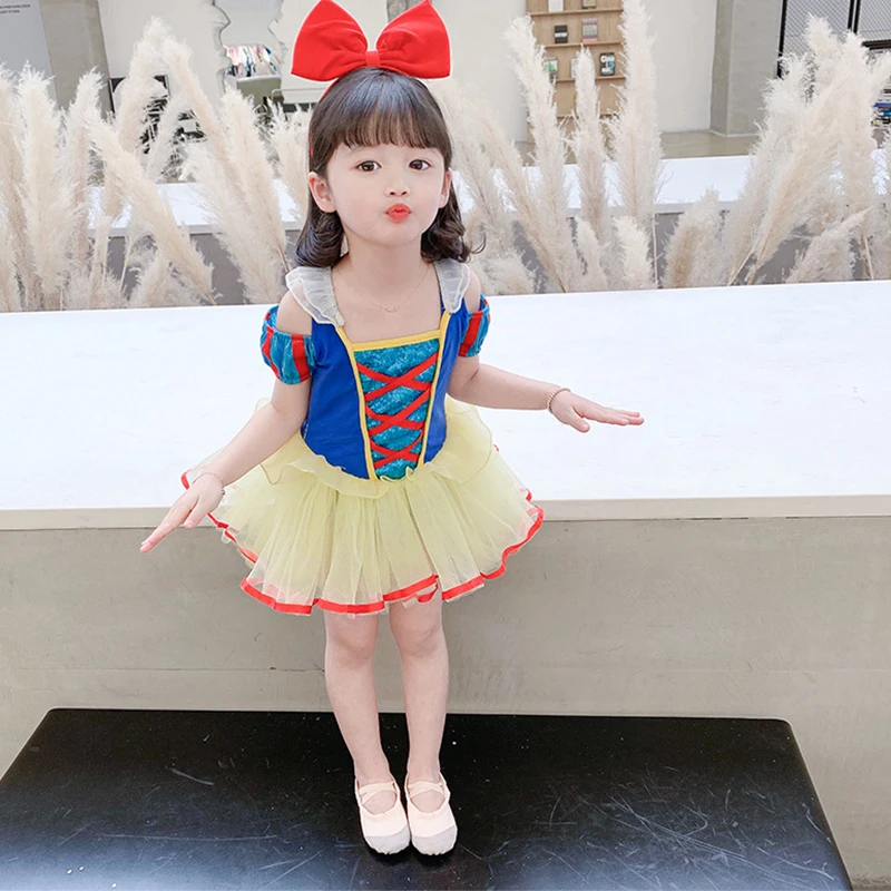 

Girl's cute style princess jumpsuit ballet short skirt ballet with crown dress Halloween Christmas birthday party costume ball