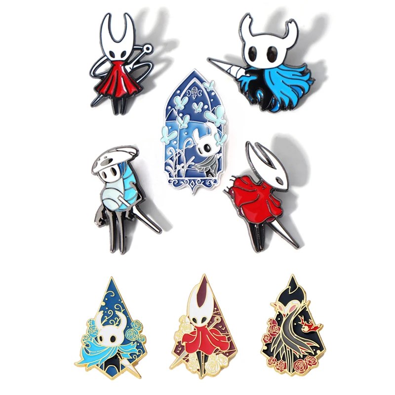 Classic Game Hollow Knight Enamel Lapel Pin Cartoon Metal Brooch Jewelry for Women Men Hat Backpack Bags Badge Pins Kids Gifts