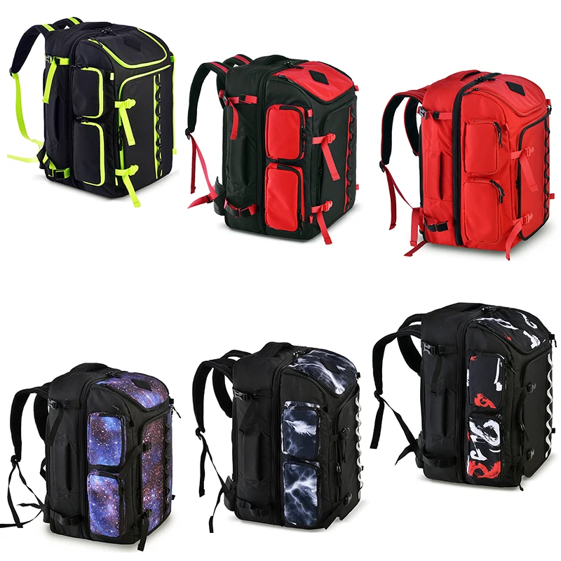 55*36*30cm cerca de 65l mochilas de esqui saco para segurar botas de esqui capacete \\ pendurar esquis ou snowboard separação molhada e seca a7341