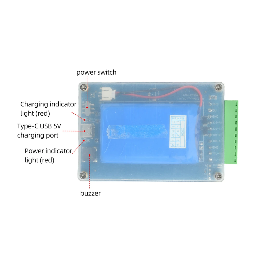 Handgehaltener serieller Debugger mit STM32-Tool, tragbare Datenübertragung RS485 RS232 TTL, 2,8-Zoll-TFT-Touchscreen für Elektronik – Detail 4