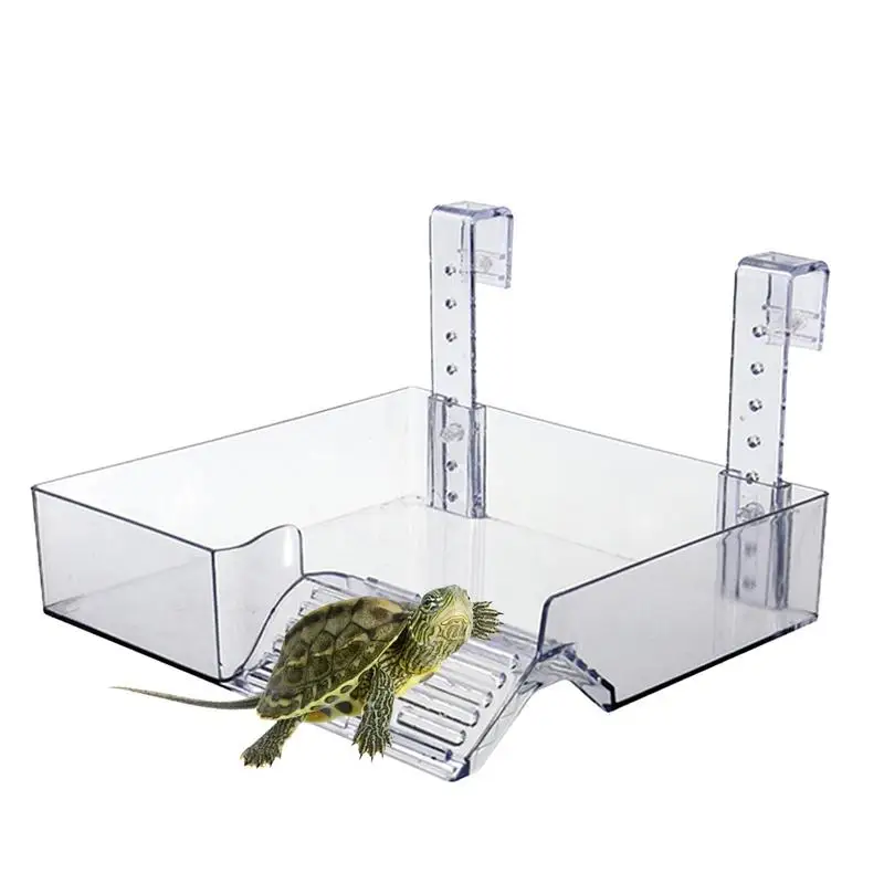 Turtle Basking Area Suspended Large Water Turtle Sunbathing PlatformAquarium Height-Adjustable Reptile Amphibian Habitat Hideout