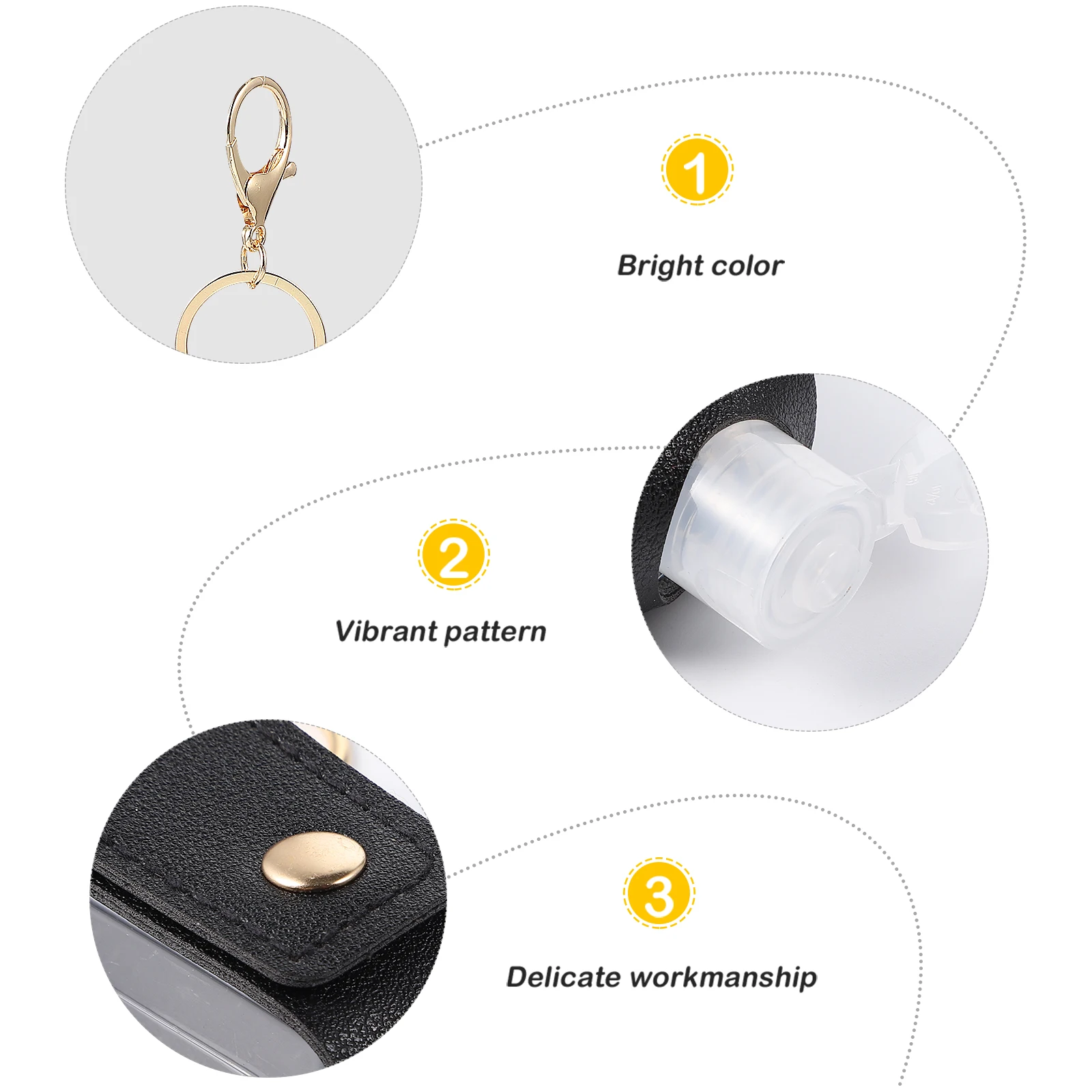 

1 set 30ml Hand Keychain Portable Empty Perfume Bottle Protective Cover Travel Storage Lightweight for Family