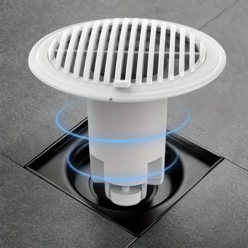 ABS Adjustable Shower Drain Hair Catcher Floor Drain Screen Cover Pipe Anti-Cockroach Device Control Downpipe Odor