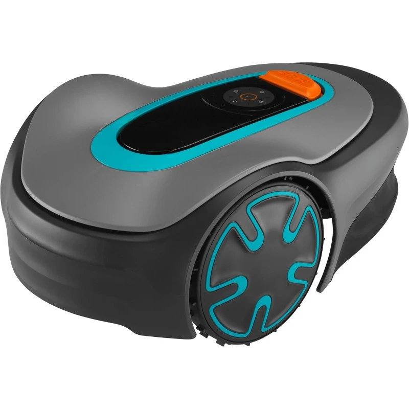 

Automatic Robotic Lawn Mower with Bluetooth app, Boundary Wire - for lawns up to 2700 Sq Ft, Made in Europe, Grey