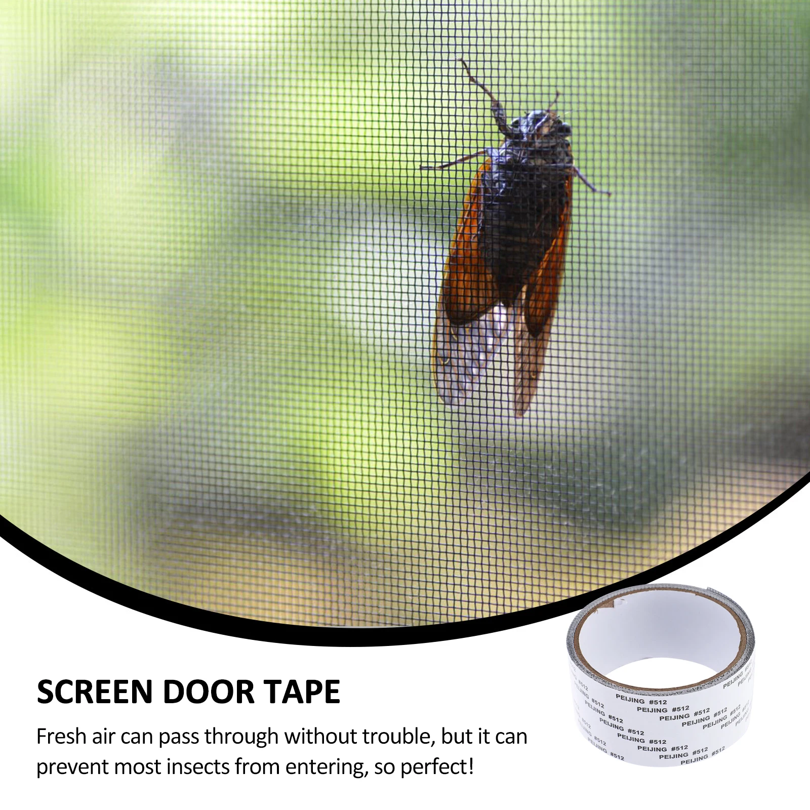 

1 Roll Pvc Window Screen Repair Tape Strong Adhesive Durable Mesh Patch Kit For Holes Tears Fix Easy Cut Breathable Fresh Air