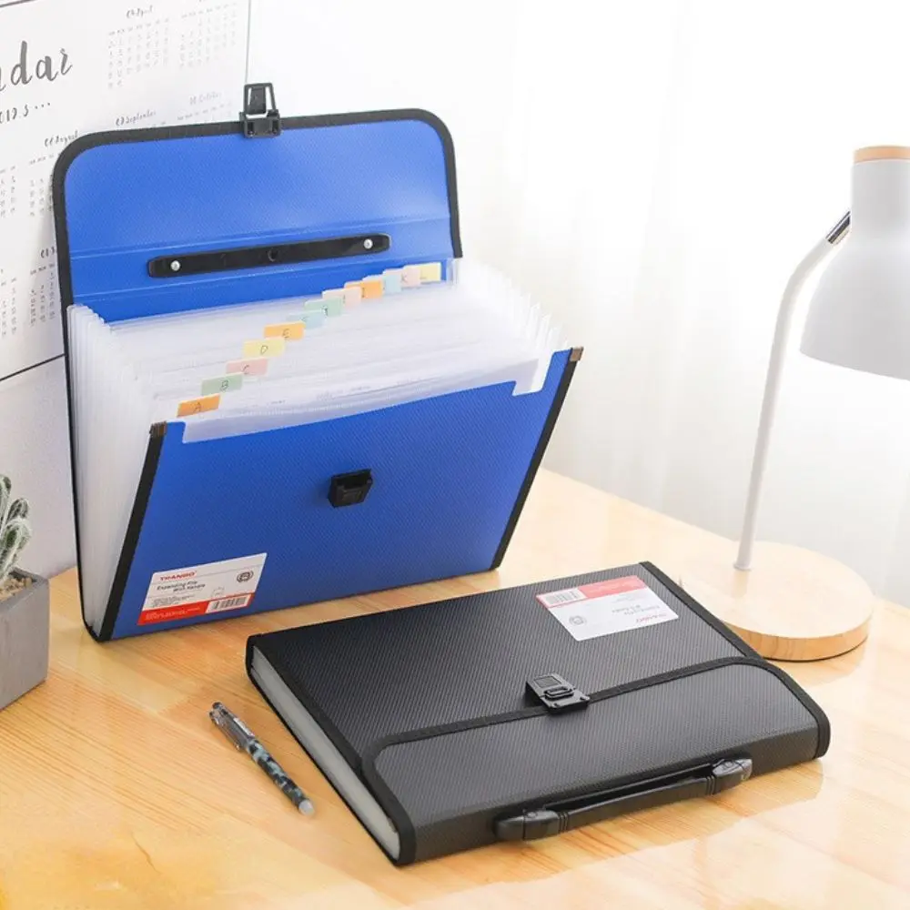 Simple A4 Briefcases Accordion Hand Held Paper Folder Storage Wallet Document Organiser Document Bag
