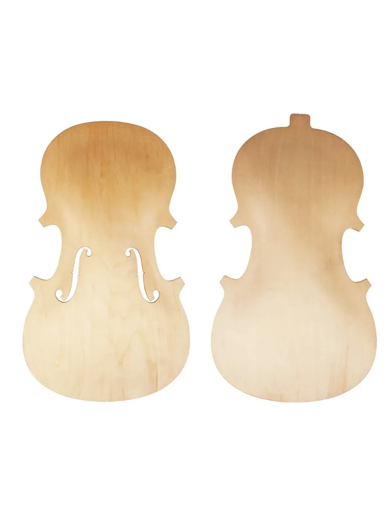 DIY skrzypce części z litego drewna skrzypce górny Panel i płyta tylna zestaw w/ F otwór niedokończone skrzypce 4/4 -1/8 dla Luthier Making — zdjęcie 2
