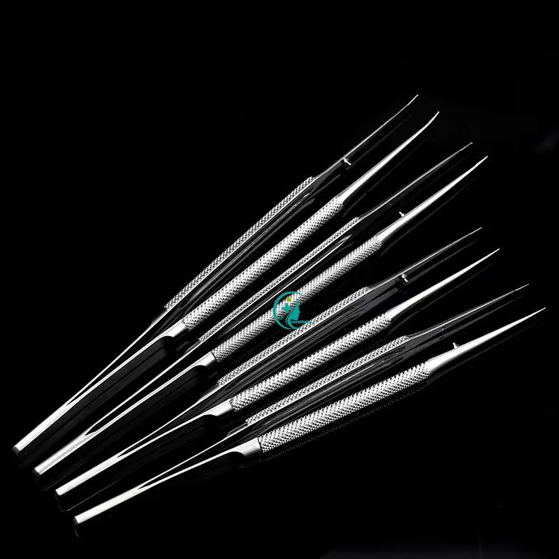 Medical Microforceps Fine Forceps Straight Curved Toothed Toothless Hand Surgical Microscopic Instruments