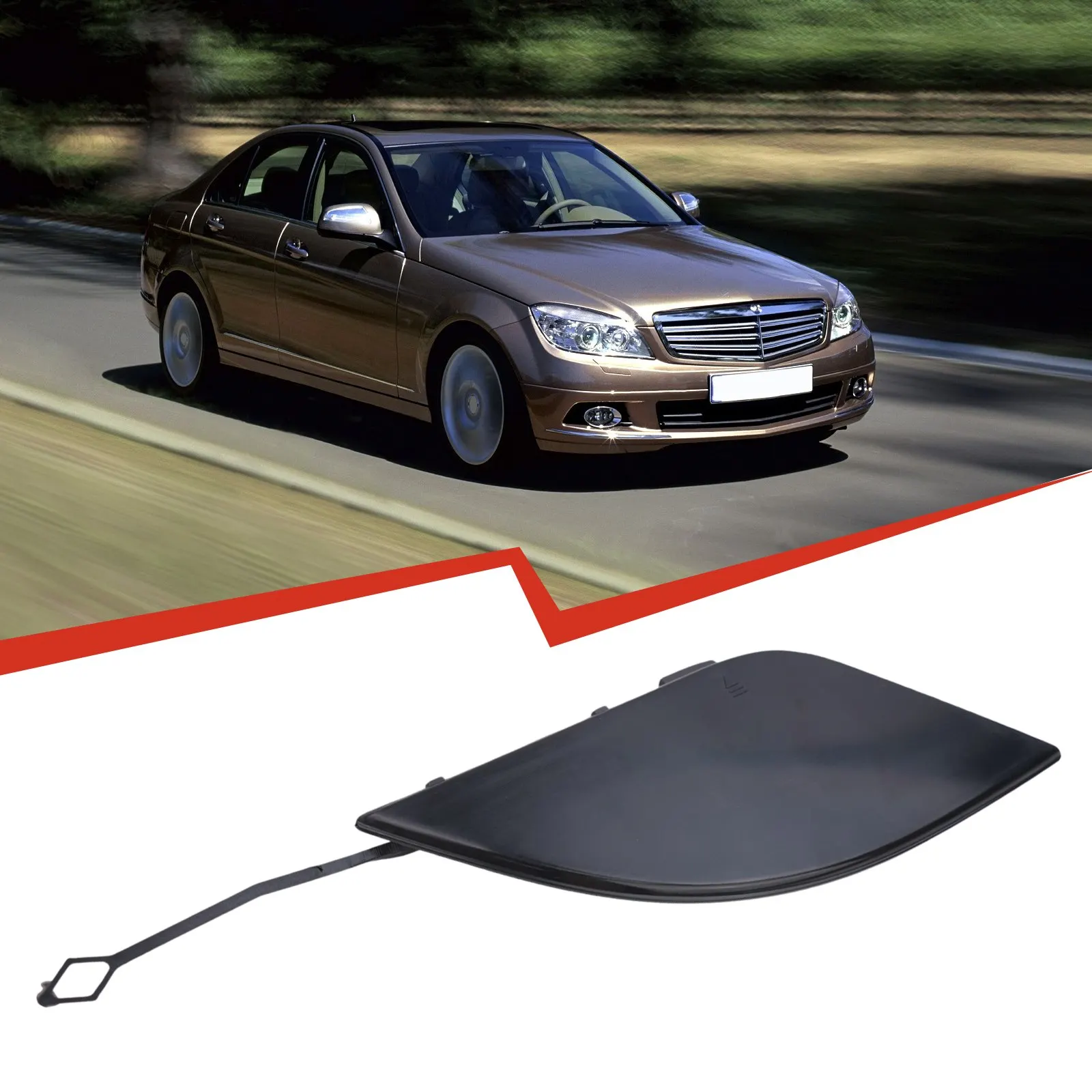 Tow Hook Cover Cap For Mercedes-For C-Class W204 Sedan Models Produced Between 2007 And 2011 ABS Plastic Construction