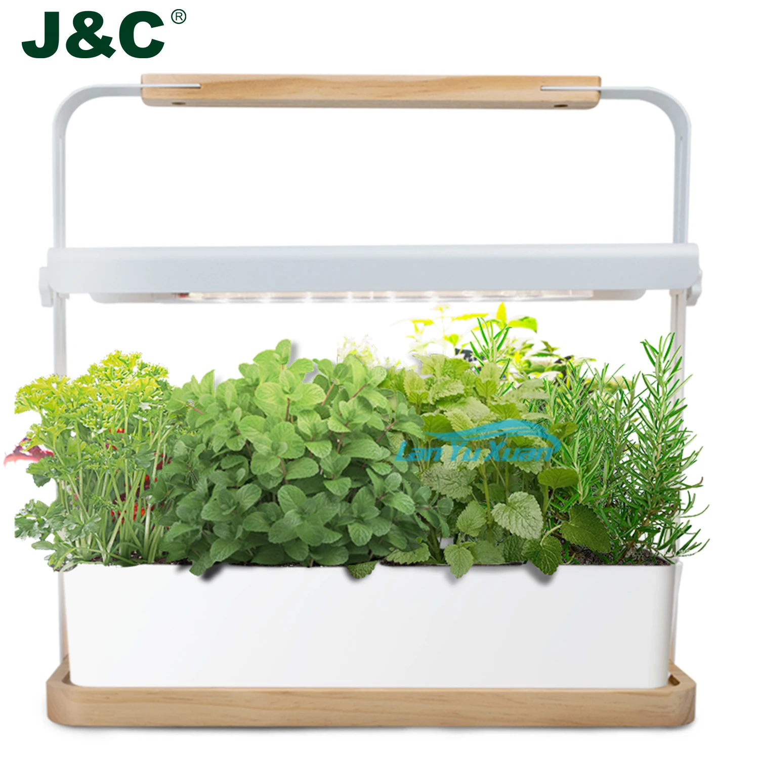 

J&C Minigarden Indoor Smart Garden Planter Hydroponics Growing System with Led Grow Light