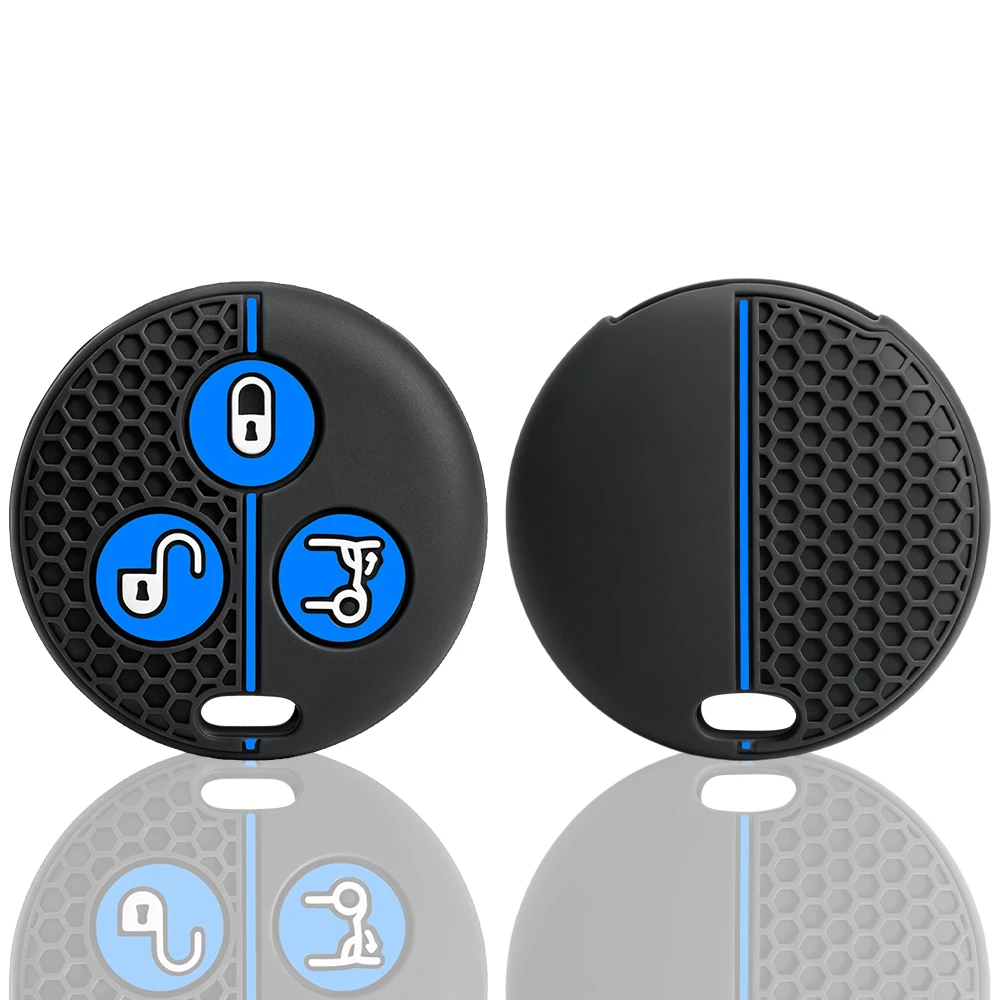 3 Button For Benz Smart Roadster Fortwo Cross blade 6 City Coupe Cabrio K Forfour Silicone Remote Key Fob Ring Case Cover Holder