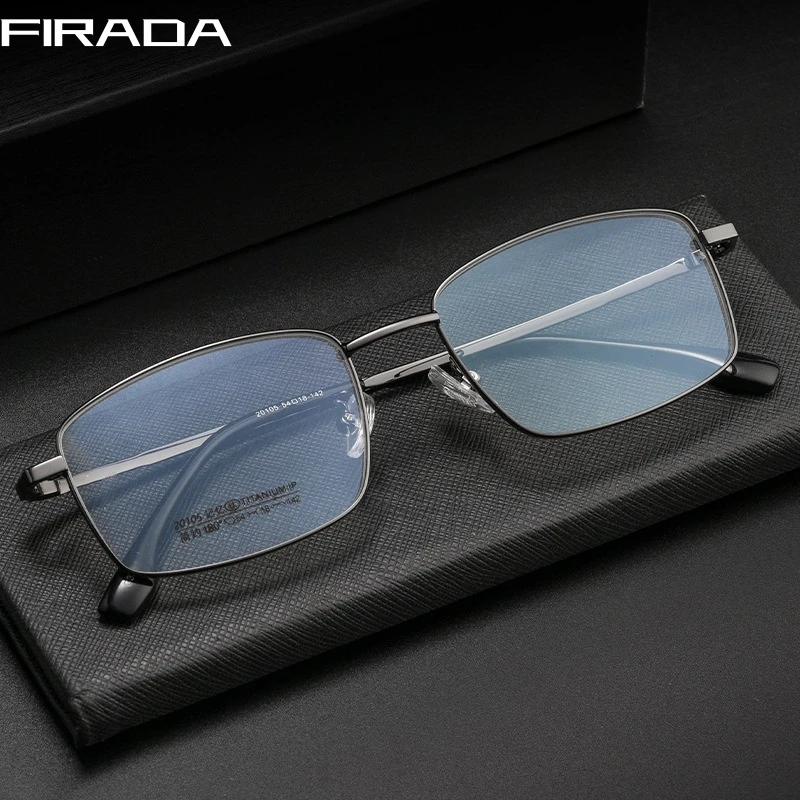 

FIRADA 2024 Fashion Ultra Light Glasses Vintage Comfortable Square Eyewear Optical Prescription Eyeglasses Frame For Men J20105X