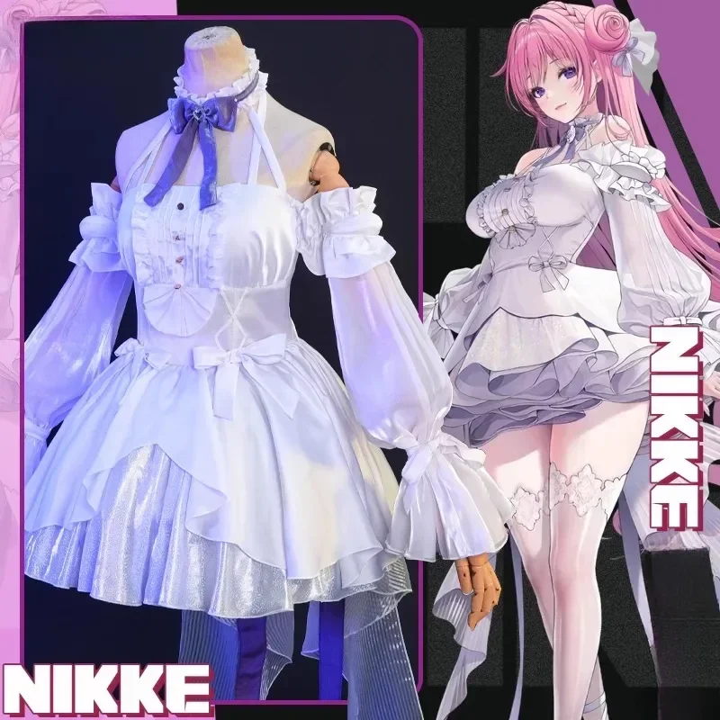 

Anime Dorothy Cosplay Nikke Cosplay Costume The Goddess Of Victory Cos Wig White Dress Uniform Women Clothes for Carnival Party