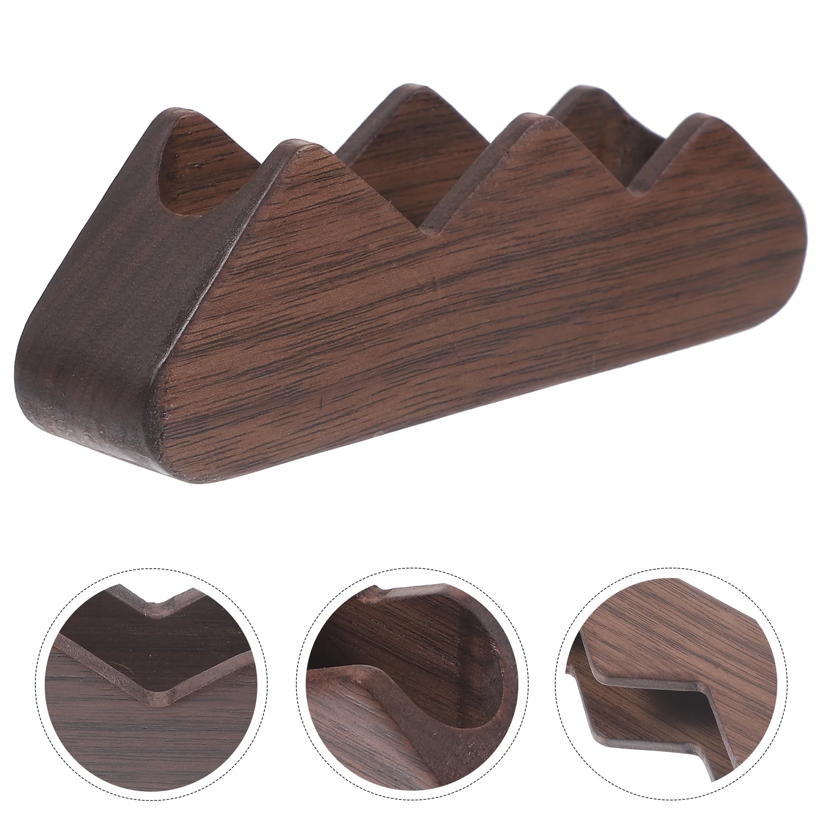 Business Holder Wooden Desktop Organizer Compact Name Card Storage Box For Office Desk Gift Card Stand Display Rack
