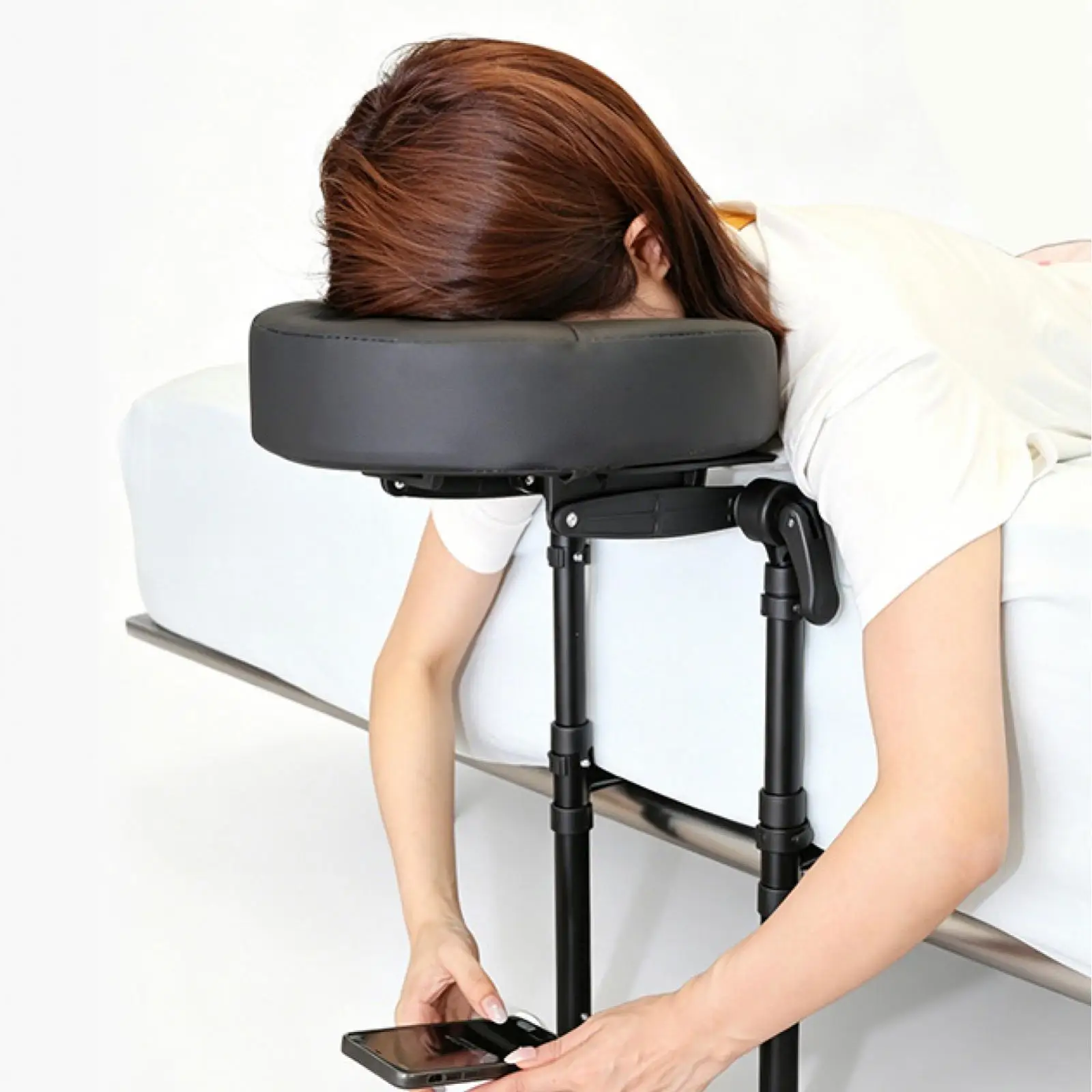 Massage Headrest Reusable Adjustable Easy to Clean Mattress Table Head Holder for