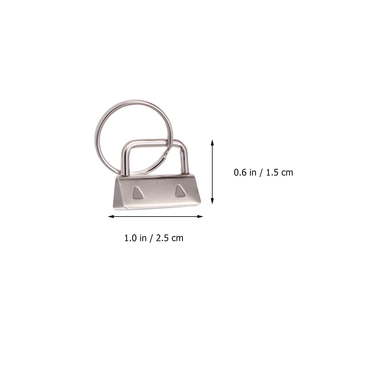 

30pcs Fabric Key Chain Fob Metal Wristlet Hardware Durable Corrosion Resistant For Lanyard Wristlets Ribbons Webbing Belts Bags