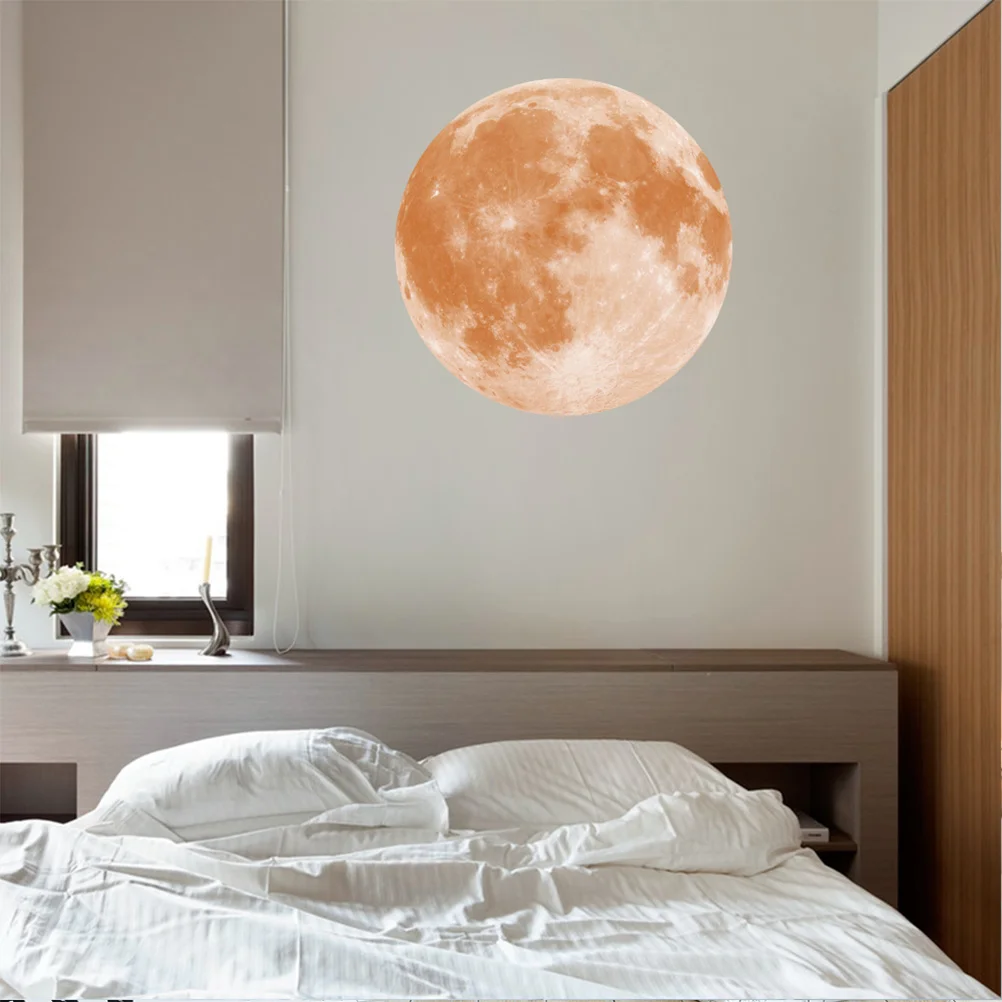 

1Pcs 40Cm Luminous Wall Sticker Round Night Light Decal for Children Room Wall Mirror Surface Removable Blue