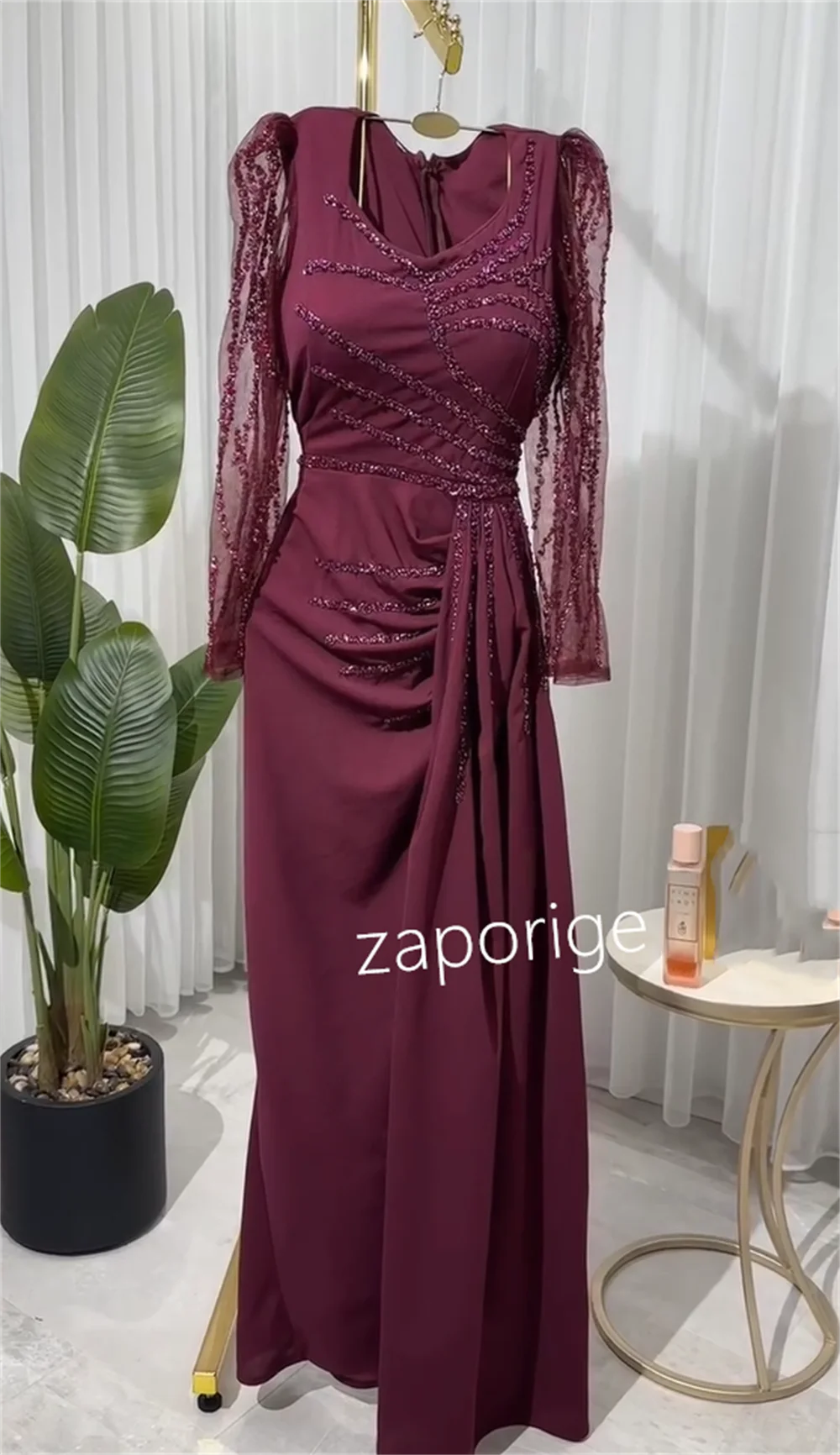 Customized Sizes Available Jersey Sequined Straight Long Dresses Bespoke Occasion Dresses Exquisite