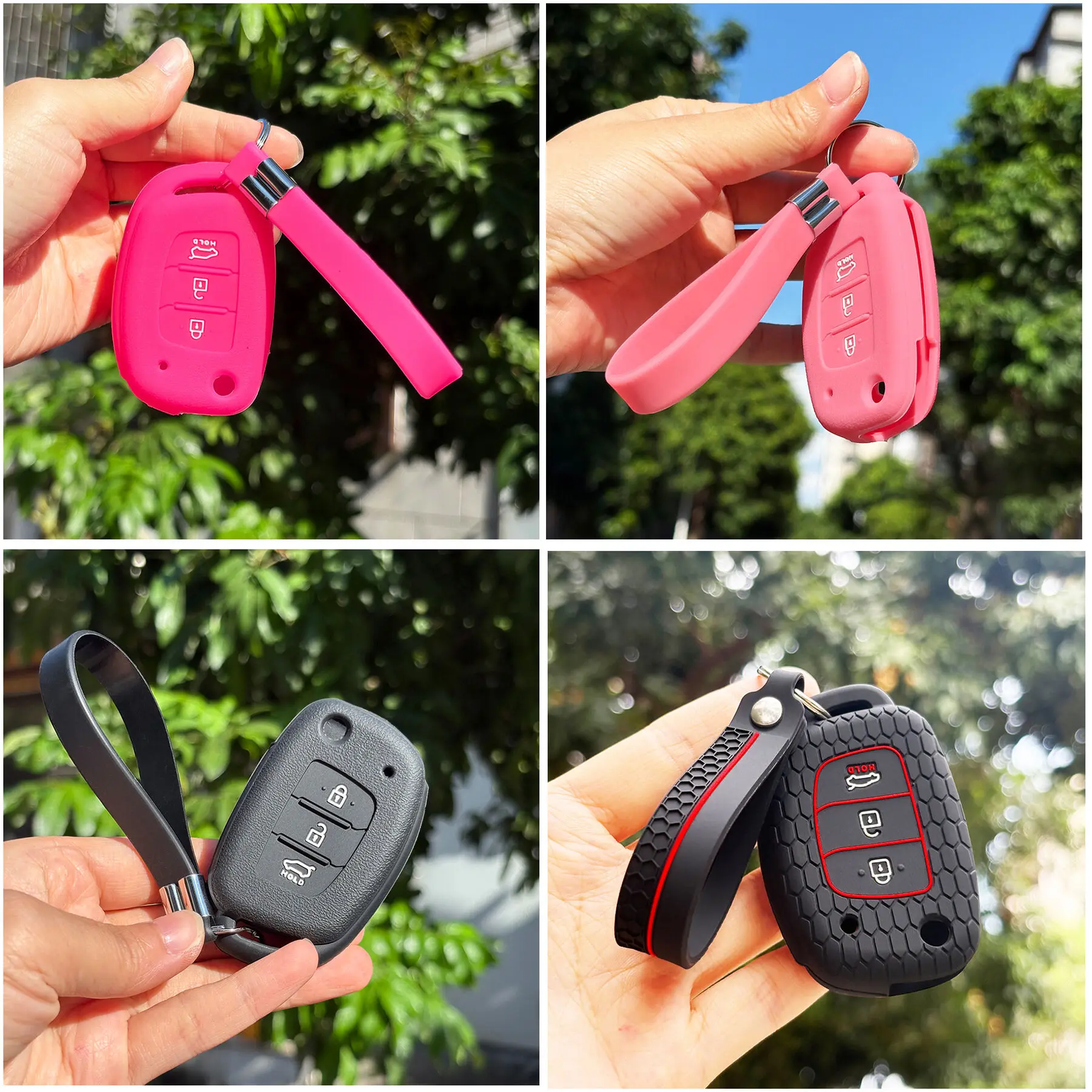 Cover Car Key Shell Caps For Hyundai Ix35 Grand I10 Elantra 2017 Tucson Sonata Ix25 I20 Creta Santa Fe GLS Reina Key Protection