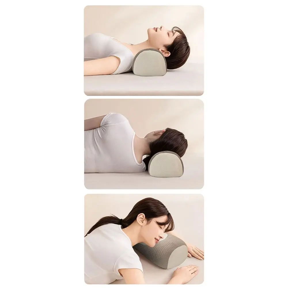 Cylindrical Buckwheat Pillows Anti-arch Help Sleep Cervical Vertebra Pillow Neck Pain Relief Breathable Spine Pillow for Adults