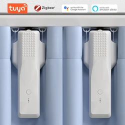 Zigbee Smart Curtain Robot Upgraded Tuya Curtain Driver For Roman I Type U Type Curtains Track Alexa Google Home Voice Control